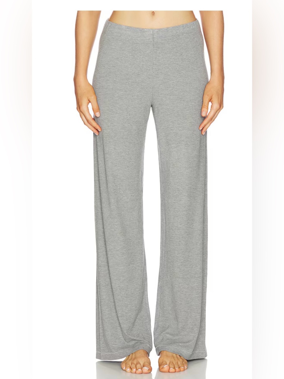 Wide Leg soft  Lounge Pants in Heather Gray